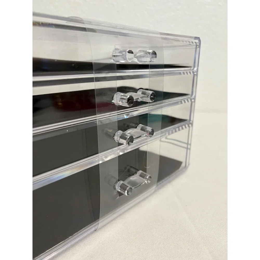 Bino Clear Acrylic 4 Drawer Organizer Chest Makeup Jewelry Storage Cosmetic‎